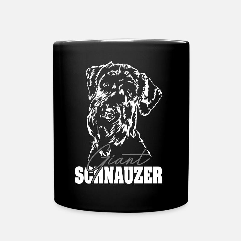 GIANT SCHNAUZER Portrait Wilsigns - Tasse einfarbig - Schwarz