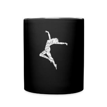 Tanz - Tasse einfarbig - Schwarz - Vorne