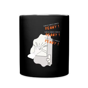 knock knock knock penny big bang - Full Colour Mug - black - Front