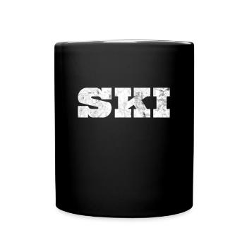 Ski - Tasse einfarbig - Schwarz - Vorne