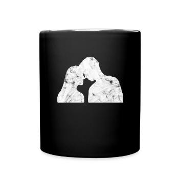 Liebe Paar - Tasse einfarbig - Schwarz - Vorne