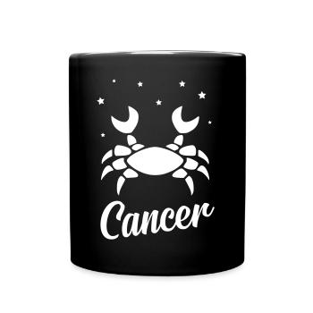 Krebs Sternzeichen - Tasse einfarbig - Schwarz - Vorne