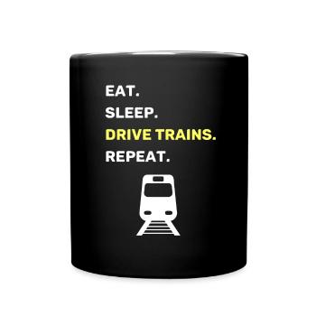 Train leader train funny saying - Full Colour Mug - black - Front