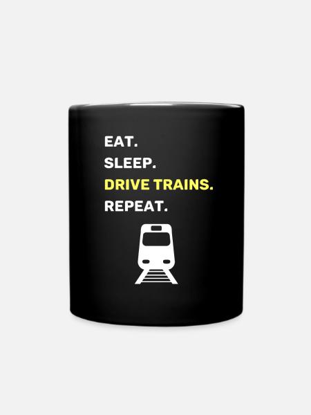 Train leader train funny saying - Full Colour Mug - black