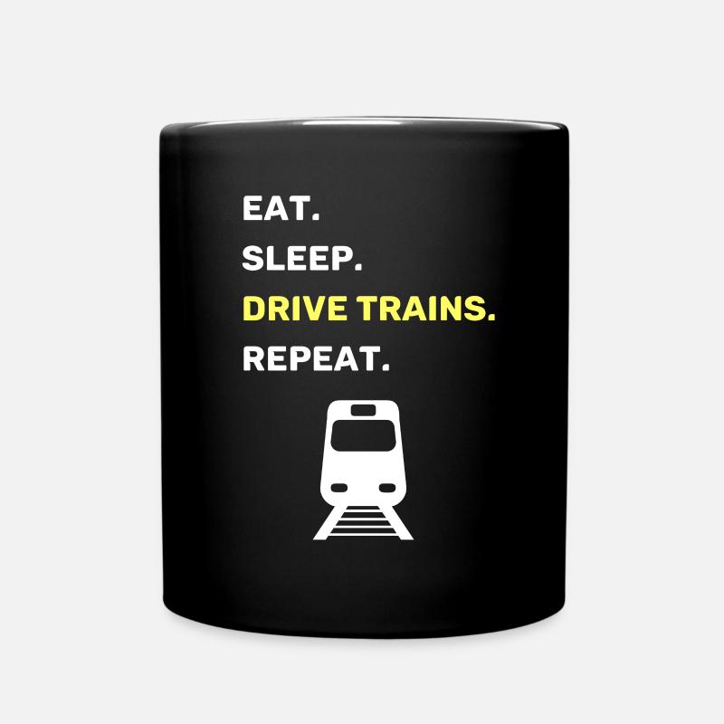 Train leader train funny saying - Full Colour Mug - black