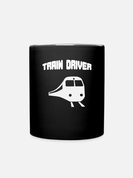 Train driver platoon train - Full Colour Mug - black