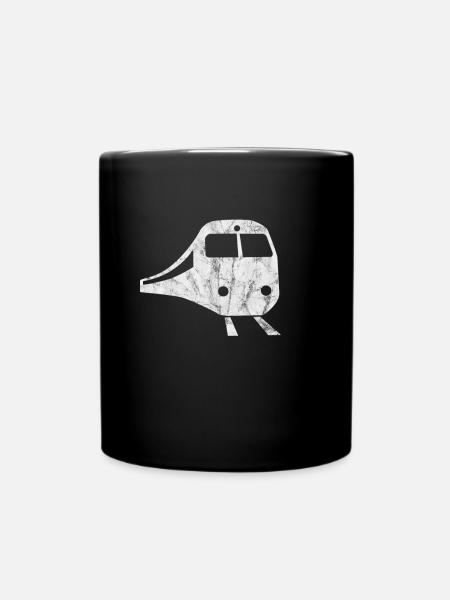 train - Mug uni - noir