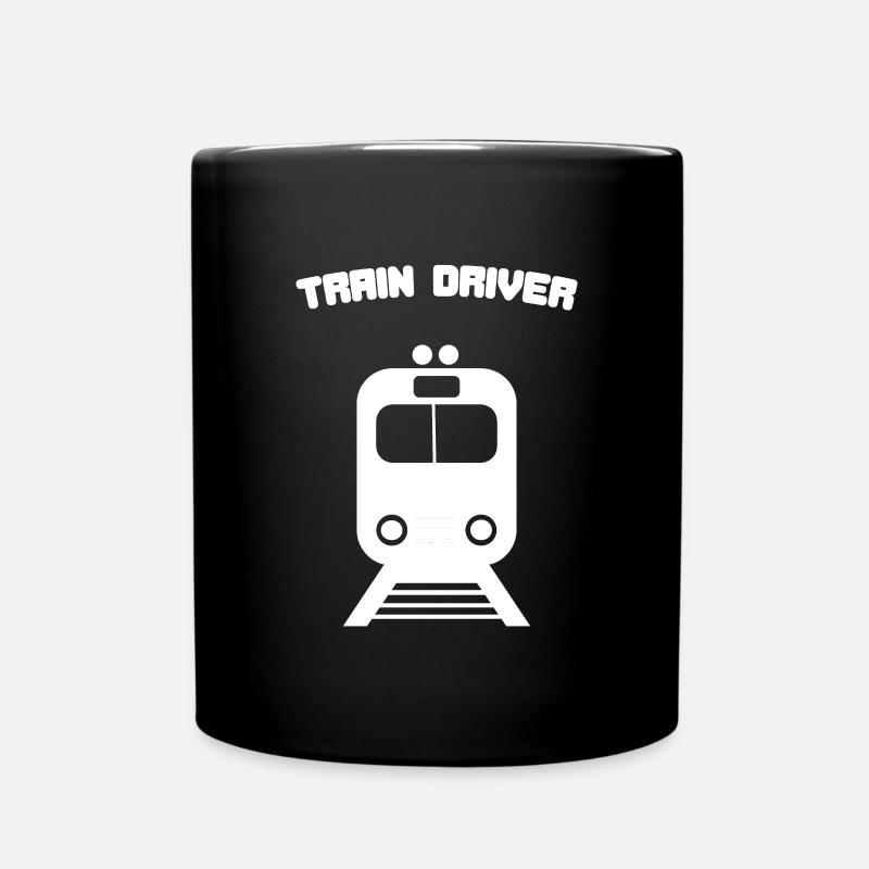 Train conductor train locomotive track - Full Colour Mug - black