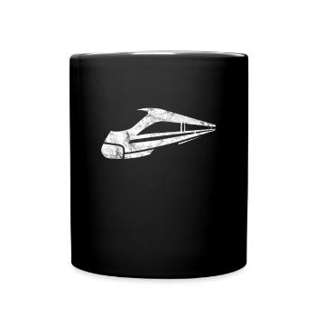 Chef de section de train - Mug uni - noir - Devant