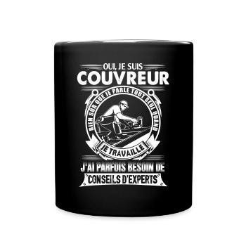 Tee-shirt Couvreur - Mug uni - noir - Devant