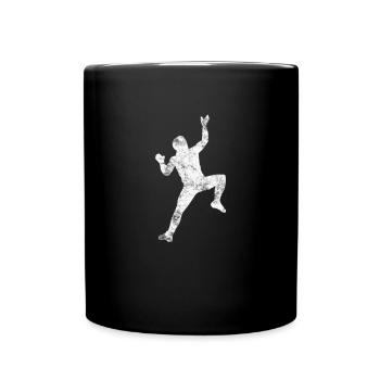 Klettern Kletterer Bergsteigen - Tasse einfarbig - Schwarz - Vorne
