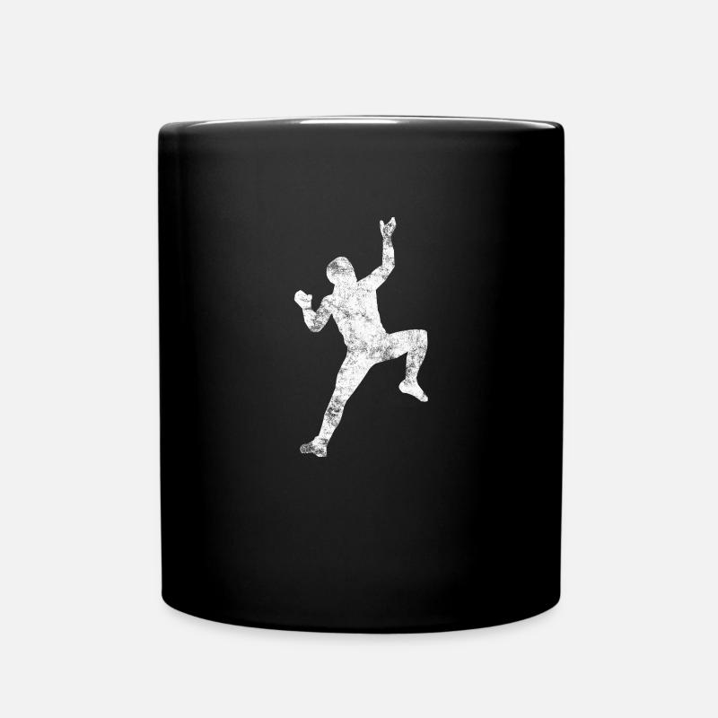 Klettern Kletterer Bergsteigen - Tasse einfarbig - Schwarz