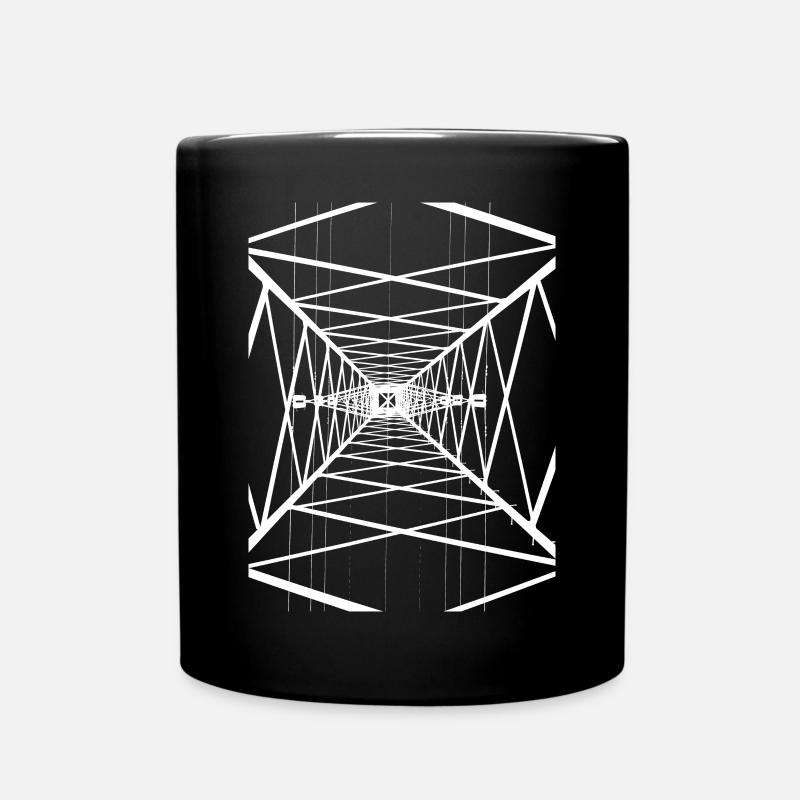 Hochmast V2 Weiß - Tasse einfarbig - Schwarz