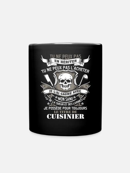 Tee Shirt Cuisinier - Mug uni - noir