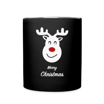 Weihnachten - Tasse einfarbig - Schwarz - Vorne