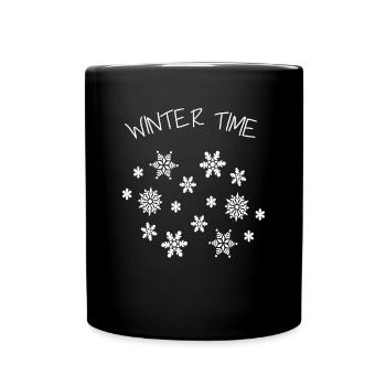 flocon de neige - Mug uni - noir - Devant