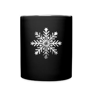 Flocon de neige - Mug uni - noir - Devant