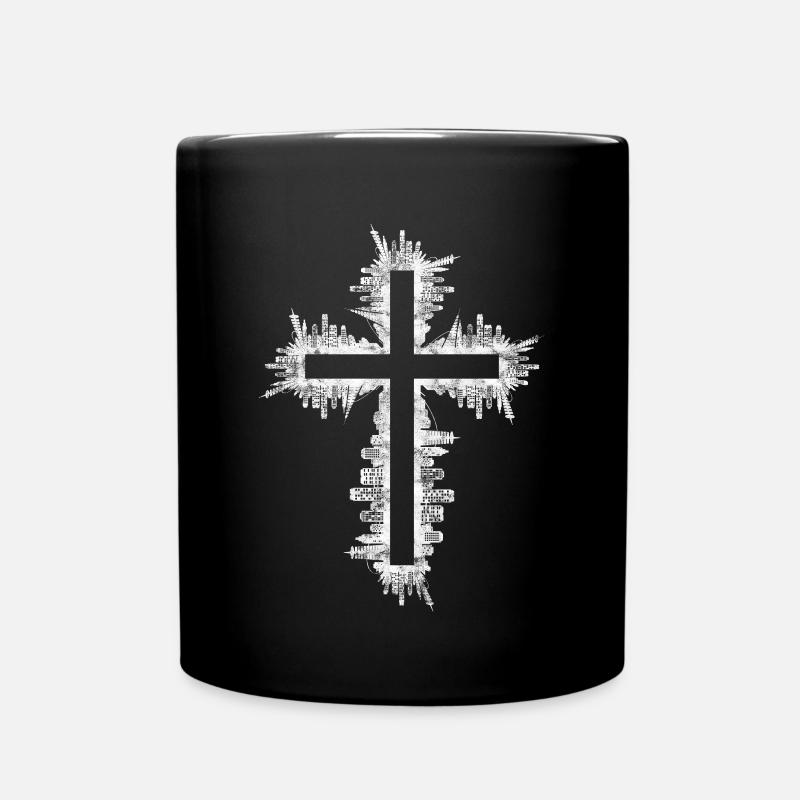 Jesus Kirche Religion Kreuz - Tasse einfarbig - Schwarz