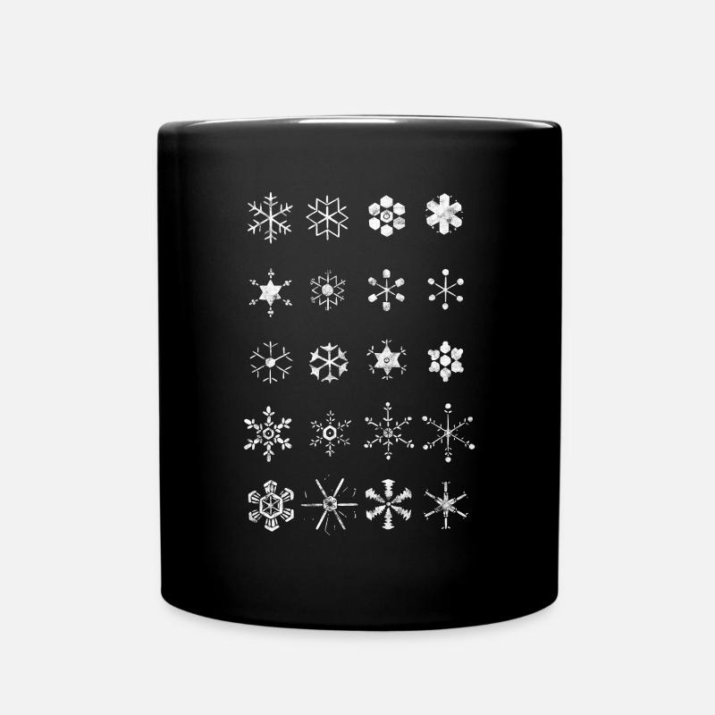 Schneeflocken - Tasse einfarbig - Schwarz