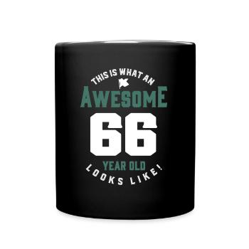 Awesome 66 Year Old - Full Colour Mug - black - Front