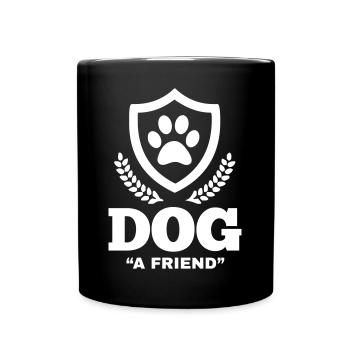Dog A Friend Dog Friend Gift Idea Gift Idea - Full Colour Mug - black - Front