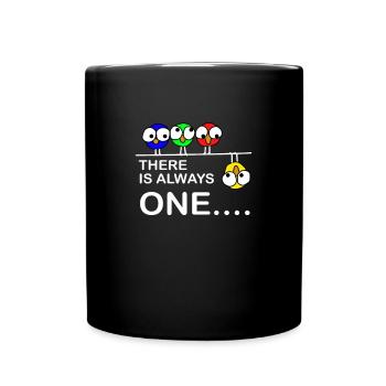 Bird Rebel Funny Unique Especially Comic - Full Colour Mug - black - Front
