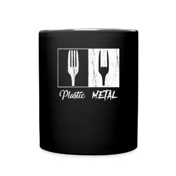 Cadeau drôle de rock de rocker fork heavy metal - Mug uni - noir - Devant