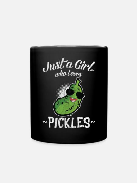 Juste une fille qui aime les cornichons Chemise Femme Cadeaux - Mug uni - noir