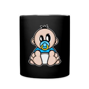 baby junge schwangerschaft - Tasse einfarbig - Schwarz - Vorne