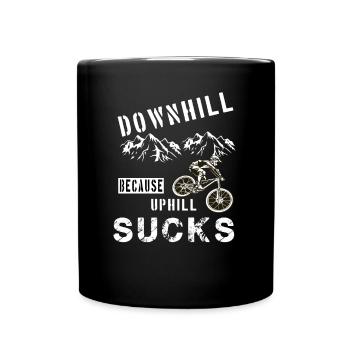 Downhill Moutainbike Downhiller Gift - Full Colour Mug - black - Front