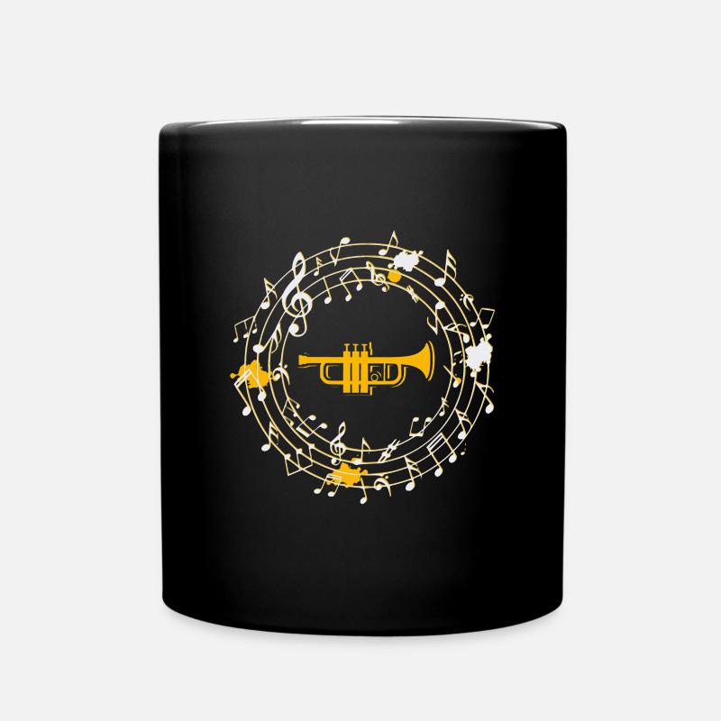 Trompete - Tasse einfarbig - Schwarz