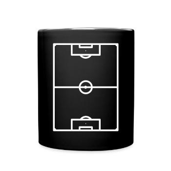 Terrain de football - Mug uni - noir - Devant