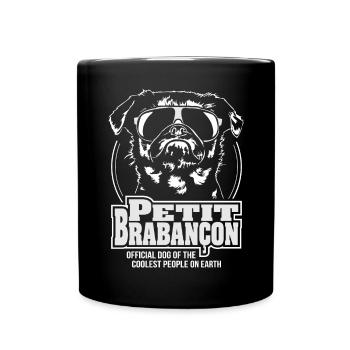 PETIT BRABANCON coolest people Wilsigns Hundemotiv - Tasse einfarbig - Schwarz - Vorne