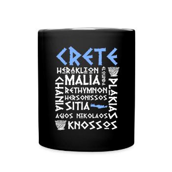 Crete Greece Island - Full Colour Mug - black - Front