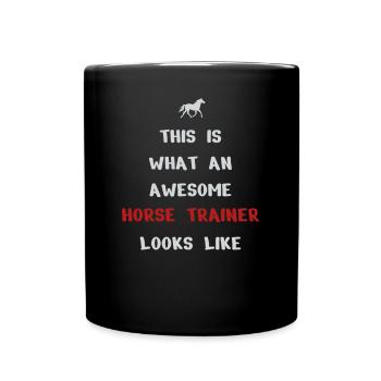 Cadeau pour professeur d’équitation Cheval cheval - Mug uni - noir - Devant