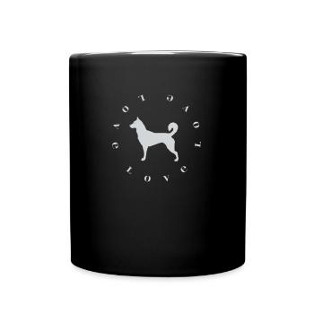Husky Siberian Alaskan Sled Dog Gift - Full Colour Mug - black - Front