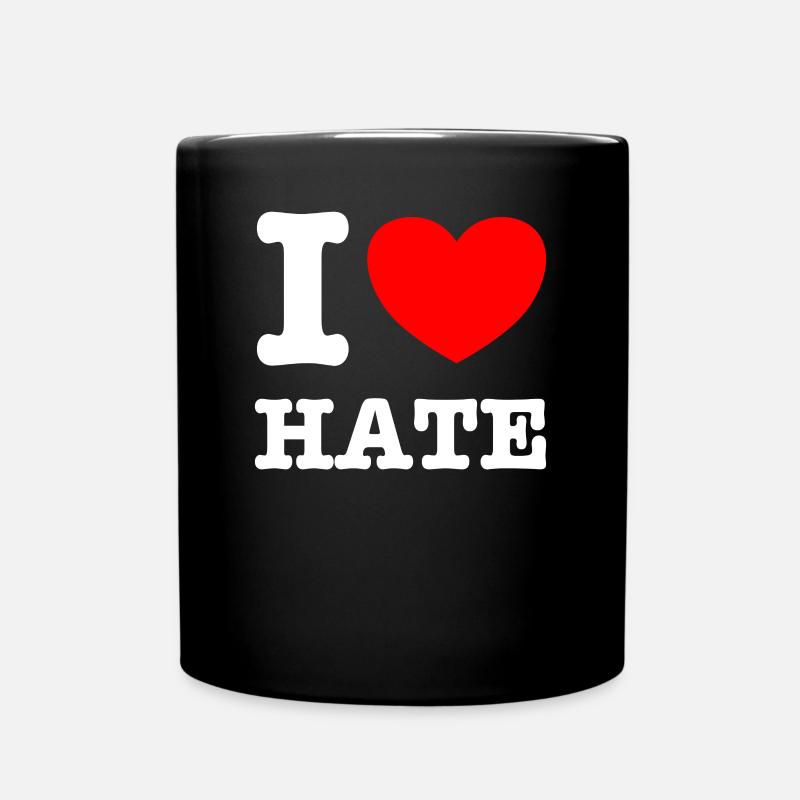 I love hate - Full Colour Mug - black