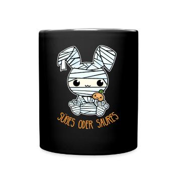 Cute Doll Halloween - Des bonbons ou un sort - Mug uni - noir - Devant
