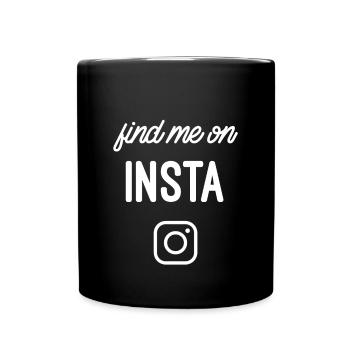 Find me on Insta - Full Colour Mug - black - Front