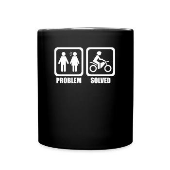 Motard moto - Mug uni - noir - Devant