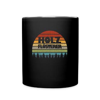 Forestry Woodworker Wood Whisperer Vintage - Full Colour Mug - black - Front