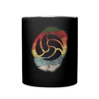Volleyball team beach volleyball volleyball vintage - Full Colour Mug - black - Front