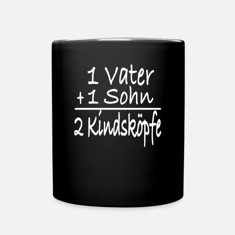 Vater und Sohn - Tasse einfarbig - Schwarz