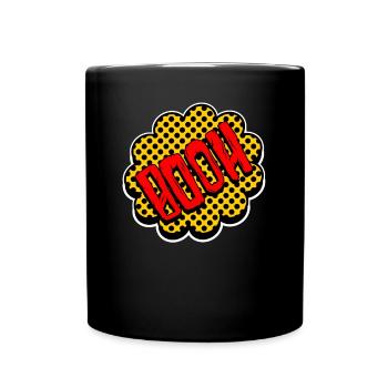 Comic Booh - Tasse einfarbig - Schwarz - Vorne