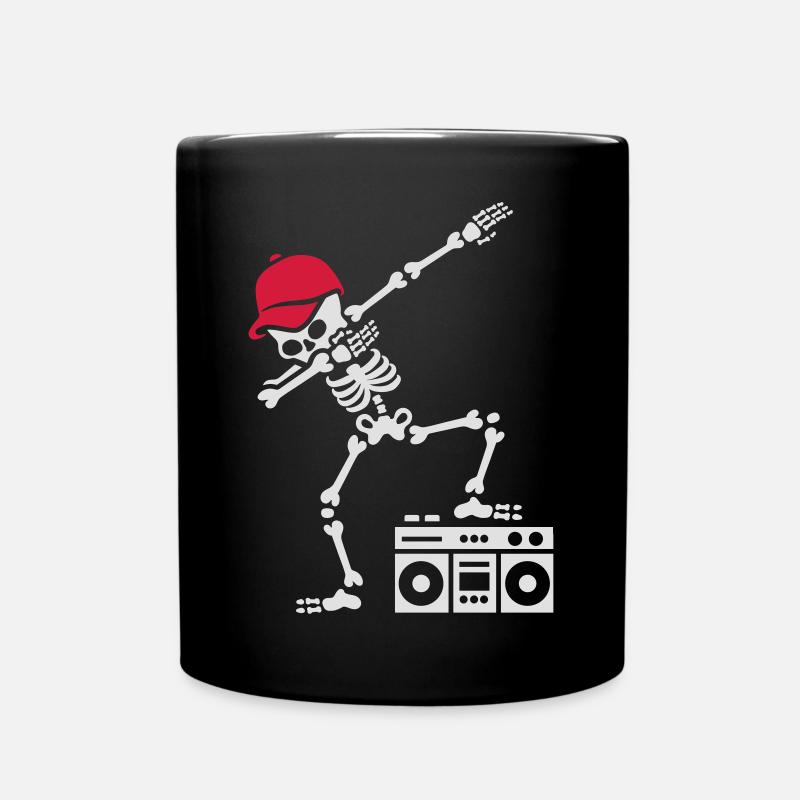 Dab dabbing skeleton boombox - Ghetto blaster - Tasse einfarbig - Schwarz
