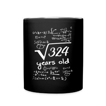 18. Racine Birthday 324 anniversaire 18 ans mathe - Mug uni - noir - Devant