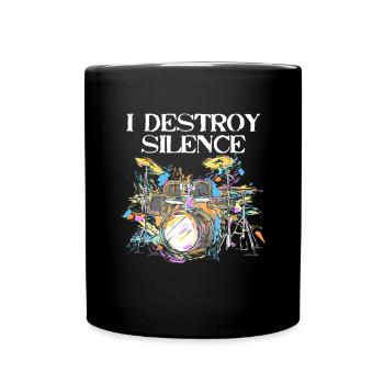 I Destroy Silence - Full Colour Mug - black - Front