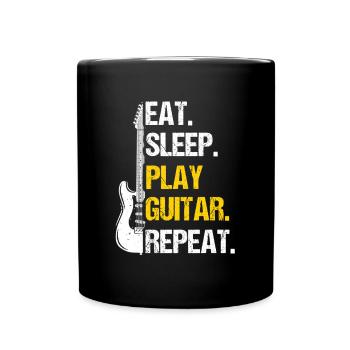 Eat Sleep Play Guitar Repeat - Mug uni - noir - Devant