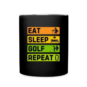 Golf sport balle de golf impact fer cadeau - Mug uni - noir - Devant