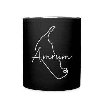Amrum | Map line art minimalism - Full Colour Mug - black - Front